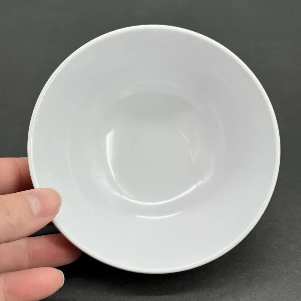 Shuang Ho 8 Piece Set of Longevity Asian Melamine Ware White & Red Plates Bowls